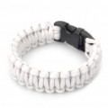 Elegante sobrevivência brilhando-em--escuro Paracord Bracelet - White