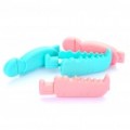Tartaruga / saco de armazenamento de estilo crocodilo Sealer selagem Clip - rosa + azul (Pack de 4 peças)