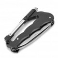 Multifunções Carabiner Clip multi-ferramenta Definir - prata + preto (3 x AG1)