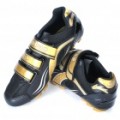 Stlyish Mountain MTB Bike bicicleta fibra de carbono práticos Shoes - dourado + preto (tamanho-44 euros)