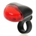 Impermeável 3-modo vermelho cauda de segurança LED Bicycle Light c / Bike Mount (2 x AAA)