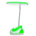 Recarregável 2-modo 30-LED luz branca flexível pescoço Desk Lamp - verde + branco