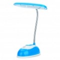 Recarregável 2-modo 32-LED luz branca flexível pescoço Desk Lamp - azul + branco