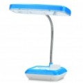 Elegante recarregável flexível 2-modo branco 30-LED mesa luz candeeiro de mesa (azul + branco)