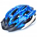 Cool 15 aberturas esportes ciclismo capacete - azul + branco (tamanho-54 ~ 58 cm)