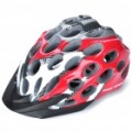 Cool 41 aberturas esportes ciclismo capacete - vermelho + preto + branco (tamanho-L)