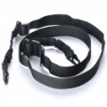 Ajustável Nylon dois ponto Arpão linha / arma corda Sling - preto