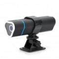 Multifuncionais lanterna de câmera de vídeo ao ar livre com leitor de alto-falante de música MP3 - preto