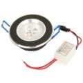 3-LED 3W 6500K 200LM branco teto baixo luz (85 ~ 265V)