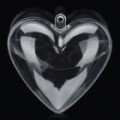 Mini caixa de decoração coração plástico transparente