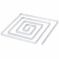 Aço inoxidável quadrado pote isolação de calor do titular quente Pad Pad - prata