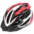 Cool esportes capacete ciclismo - vermelho + branco + preto (58 ~ 63 cm)