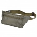 Ao ar livre zíper Nylon malha Waist Bag - Verde Exército