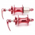 QUANTO Aluminum Alloy Mountain Bike bicicleta Hubs com espetos - vermelho (frente + traseira)