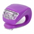 3-Modo 2-LED luz vermelha moto segurança Frog Lamp - roxo (2 x CR2032)