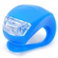 3-Modo 2-LED azul luz bicicleta segurança Frog Lamp - azul (2 x CR2032)