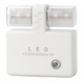 Poupança de energia 4-LED luz controle noite lâmpada - branco (220V/2-Apartamento-pin Plug)