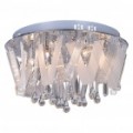 Elegante luz pendente de cristal com 5 luzes