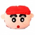 Bonito Cartoon Style dobrar cobertor travesseiro almofada para carro / casa - Crayon Shin Doll (vermelho)