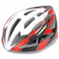 Cool esportes ciclismo capacete - preto + vermelho + branco + cinza