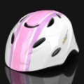 Cool esportes capacete ciclismo para crianças - rosa + branco