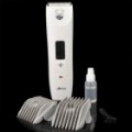 Trimmer de Aparador elétrico Pet com conjunto de acessórios - branco (2 x AA)