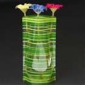 Dobrável reciclável duráveis plástico Flower Vase - Stripes (cores sortidas)