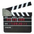 Única USB recarregável filme ação/Clapper Board recepção Wall calendário relógio com alarme