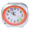 Elegante relógio despertador com luz Snooze/inteligente - prata (3 * AA)