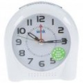 Elegante relógio despertador com luz Snooze/inteligente - White (3 * AA)