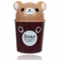 Bonitinho urso estilo Stationeries Gadgets armazenamento Bucket - café + Brown