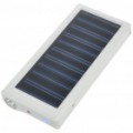 Poder de emergência portátil recarregável 800mAh psto solar c / lanterna celular & Adapters(White)