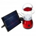 Solar Power recarregável 4000mAh 1-LED Camping lanterna lâmpada branco c / 6-LED luz Multi-Color