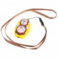 Macaco em forma Ultrasonic Mosquito Repeller com pescoço Loop & Hand Strap - amarelo + marrom (1 * CR2032)