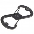 Abridor de garrafas de Soda cerveja com Carabiner Clip - preto