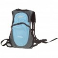 Bolsa de viagem ao ar livre Backpack Double-ombro c / água saco bolso - preto + azul na forma