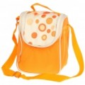 Moda saco mais fria do piquenique ao ar livre com caixa de armazenamento de alimentos + colher + guardanapo pano - laranja