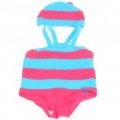 Bee lindo em forma de crianças vestido de natação conjunto - cor aleatória (maiô + natação Cap)