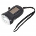 2-em-1 com manivela Dynamo + Solar Powered Self-Recharge 3-LED lanterna