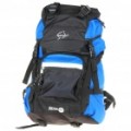 Moda Rainproof exterior viagem Sport Backpack duplo saco de ombro - preto + azul