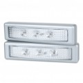 Elegante Ultra brilhante branco 3-Push luz LED - 1 par (3xAAA)
