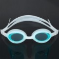 Elegante lente de PC natação Goggle óculos c / caixa escriturada - branco