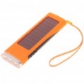 800MAh psto solar portátil Power Pack c / 3-LED brancos luz & tarifação adaptadores - laranja