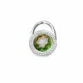 Peridot austríaco Crystal Handbag bolsa gancho cabide