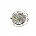 Multicolor Apple austríaco Crystal Handbag bolsa gancho cabide