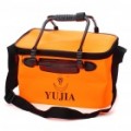 Balde de água dobrável 9 litros - laranja + preto