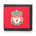Elegante 3-Fold Liverpool FC Logo Nylon carteira - azul