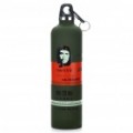 Balão de vácuo garrafa aço inoxidável com Carabiner Clip - verde + vermelho (750 ml)