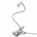 USB/AC alimentado 3W lúmen 160LM flexível pescoço LED luz branca com Clip