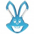 Bonito Coelho estilo aço inoxidável duplo Carabiner Clip saca - azul